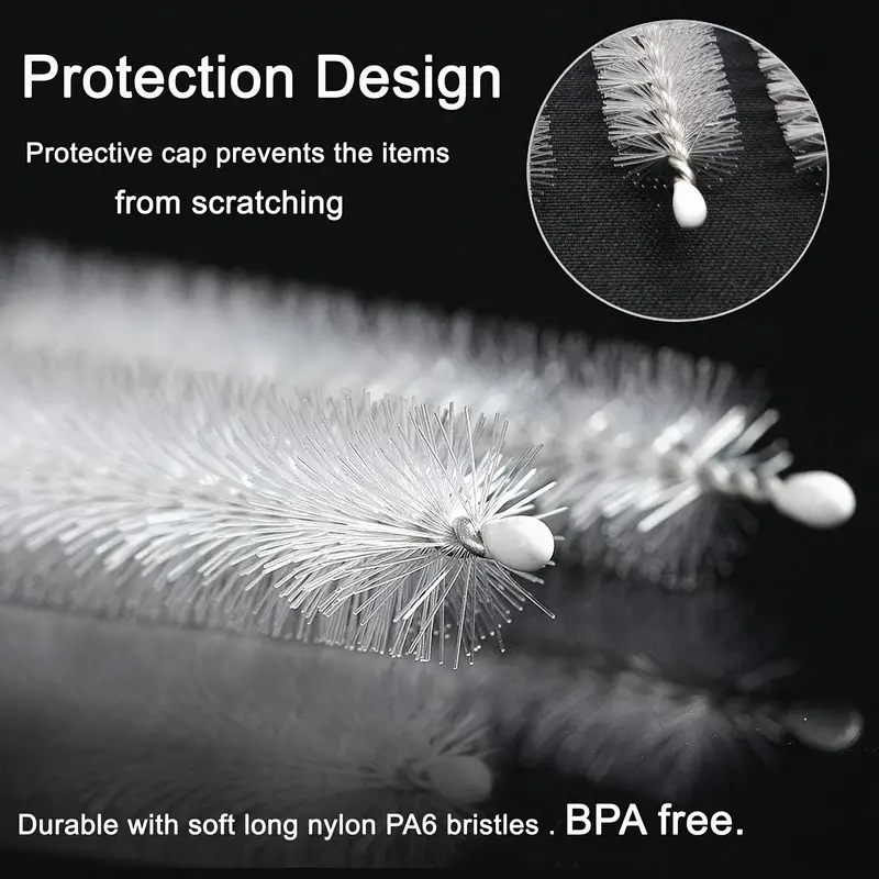 TinyBrush - 30 cm Long Stainless steel Long Reach Cleaning Brush - 5pcs