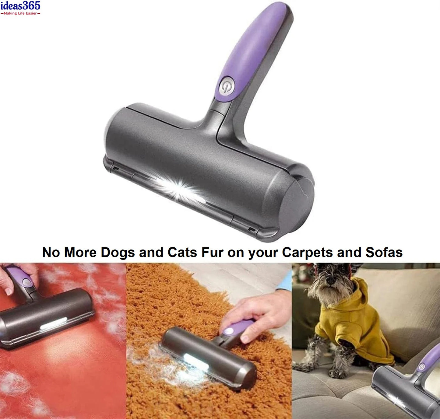 HairBuster - LED Light Reusable Pet Hair Remover Roller