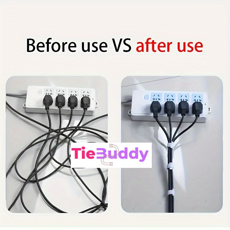 TieBuddy - Reusable Cable Straps - 7 pcs multicolor Rolls